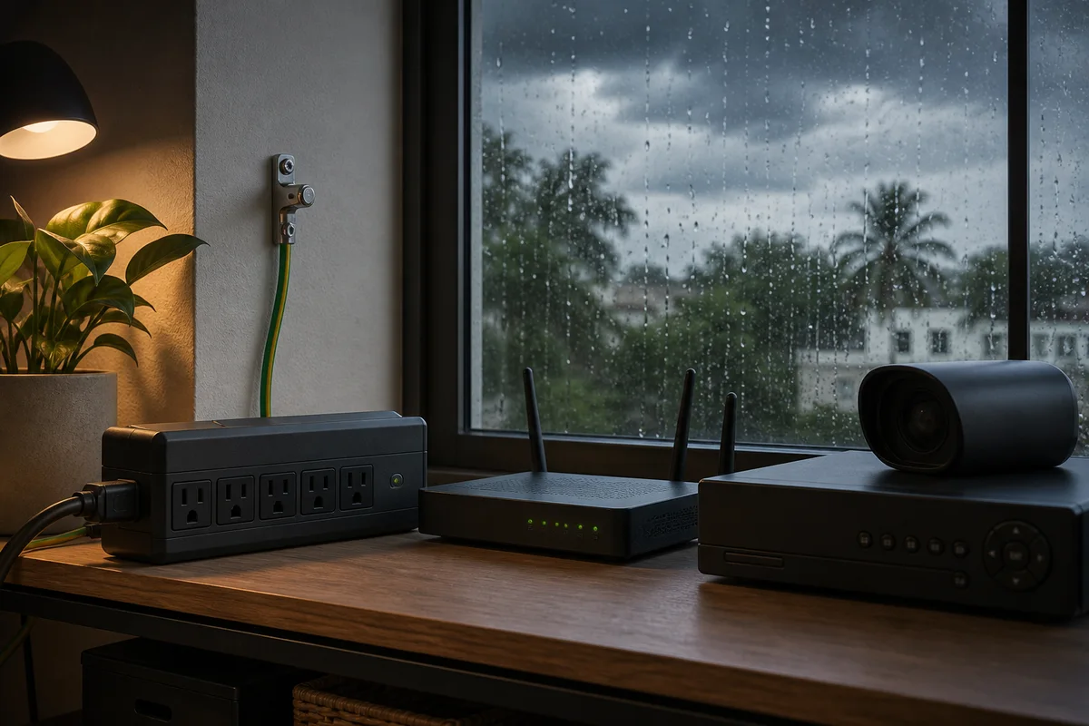 Protección eléctrica para cámaras y redes durante tormentas en Yucatán